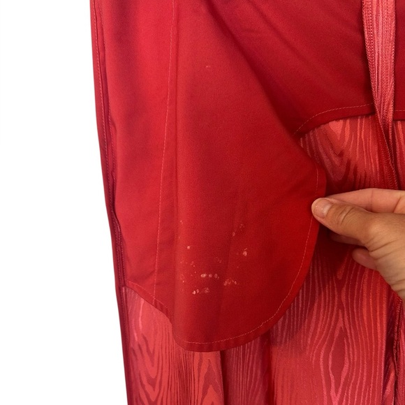 Veronica Beard Leonor Wide Leg Cropped Pant In Melon Womens Satin Palazzo 6 - Picture 10 of 10